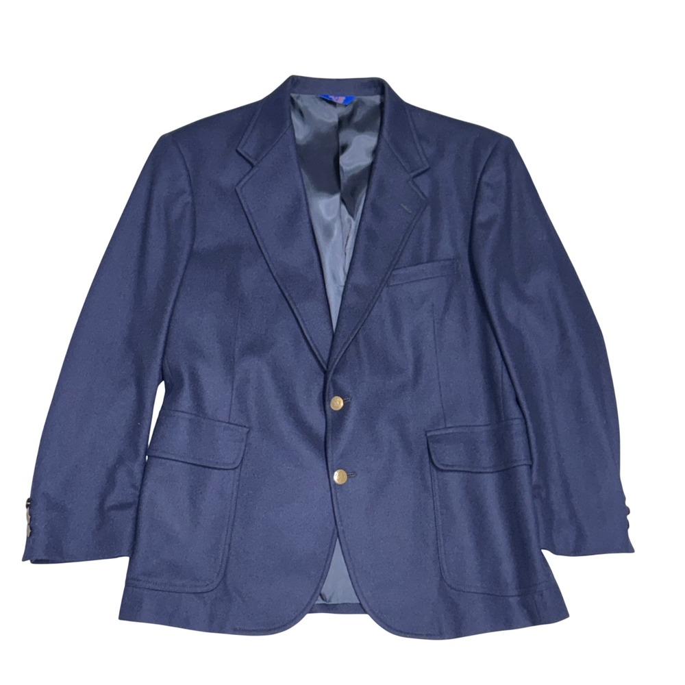 Pendleton Wool Blazer Mens 44 Deep Navy Blue EUC High Grade Western Sport Coat